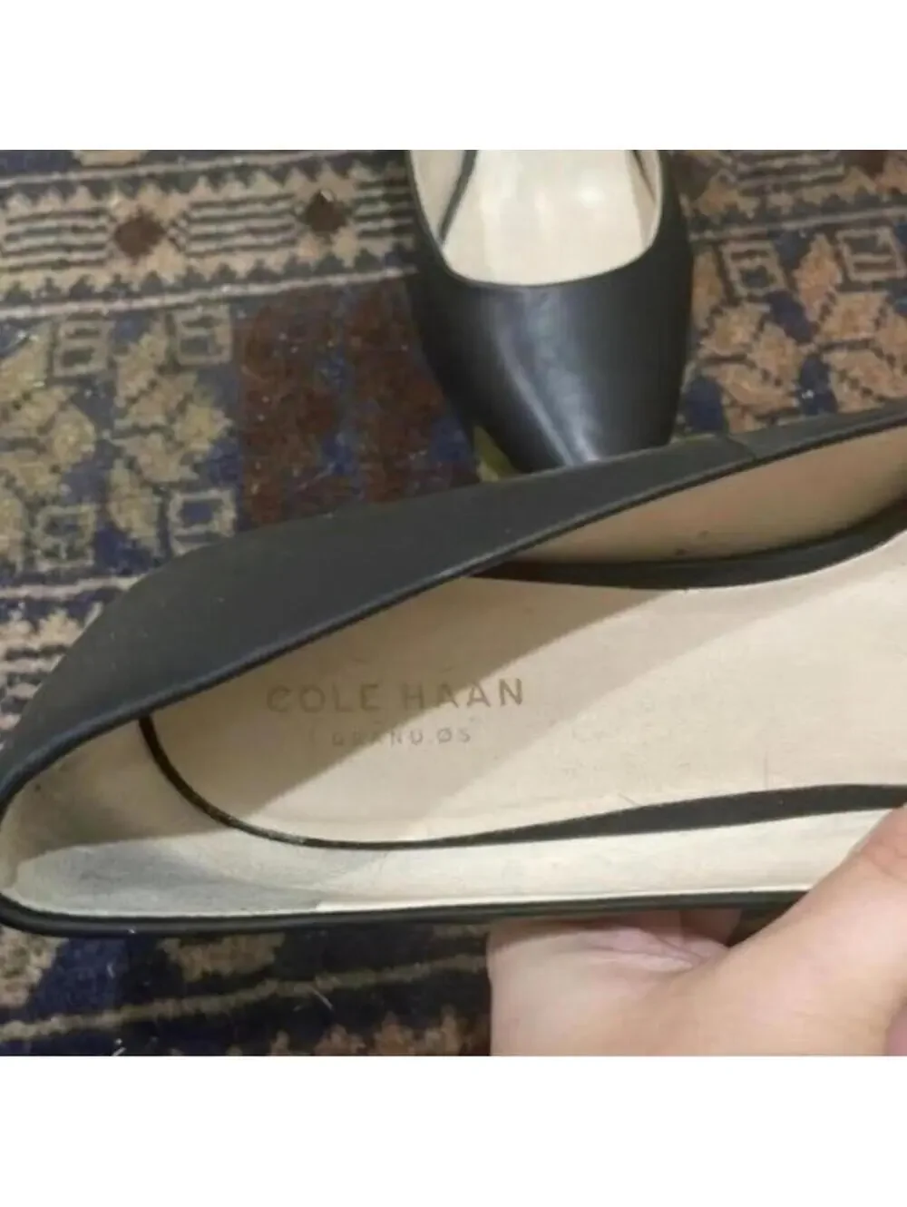 Cole Haan Grand OS Black Pointed Toe Small Stiletto Heels Business Work